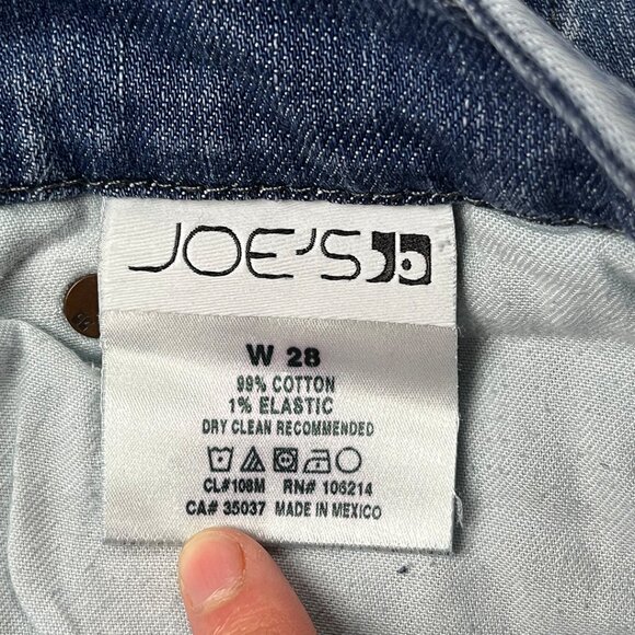 Joe's Blue Denim Jeans Size 26 Medium Wash Flared Jeans Low-Rise Embroidered Y2K - Picture 4 of 14